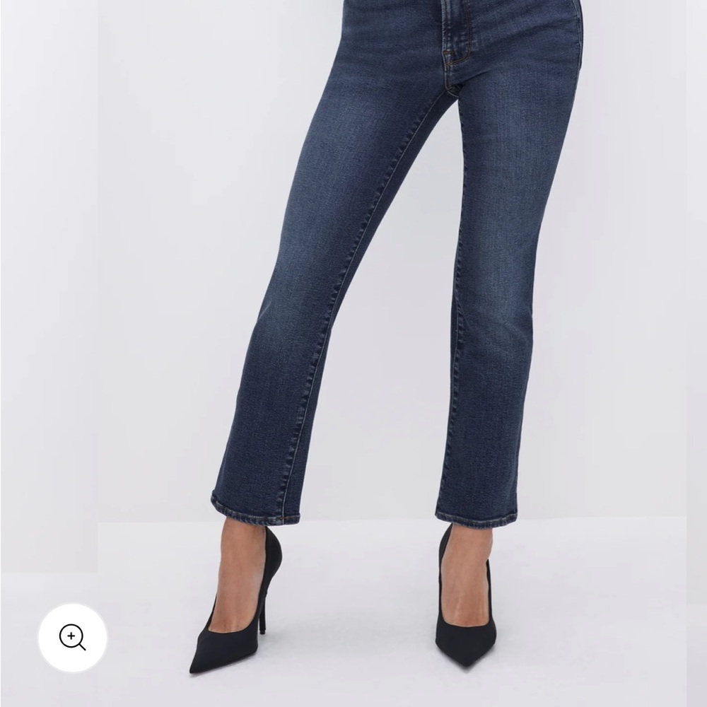 Good American Dark Wash Ankle Crop Jeans